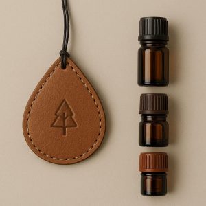 12 Leather Hanging Car Air Freshener with Essential Oil Refills